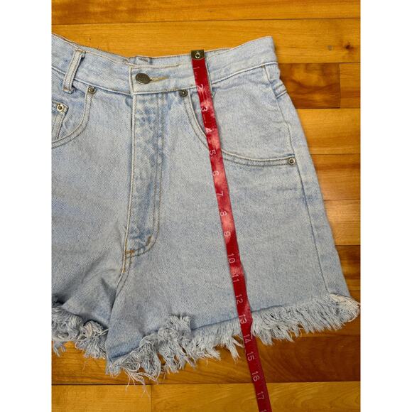 Vintage Jean Shorts, Nada Nuff High Rise Light Wash, W24", 80s 90s, Cutoffs XS - Picture 10 of 10